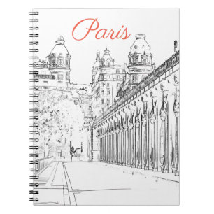 Pont de Bir-Hakeim over the Seine - Paris, France Notebook