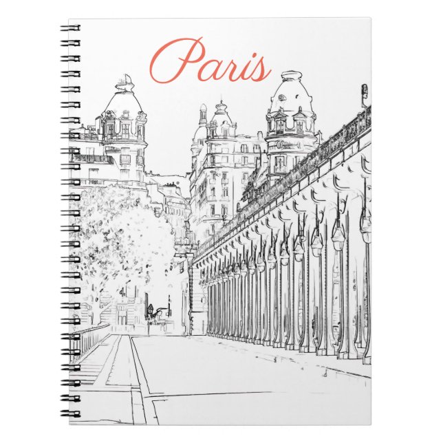 Pont de Bir-Hakeim over the Seine - Paris, France Notebook (Front)
