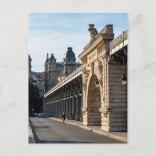 Pont de Bir-Hakeim over the Seine - Paris, France Postcard
