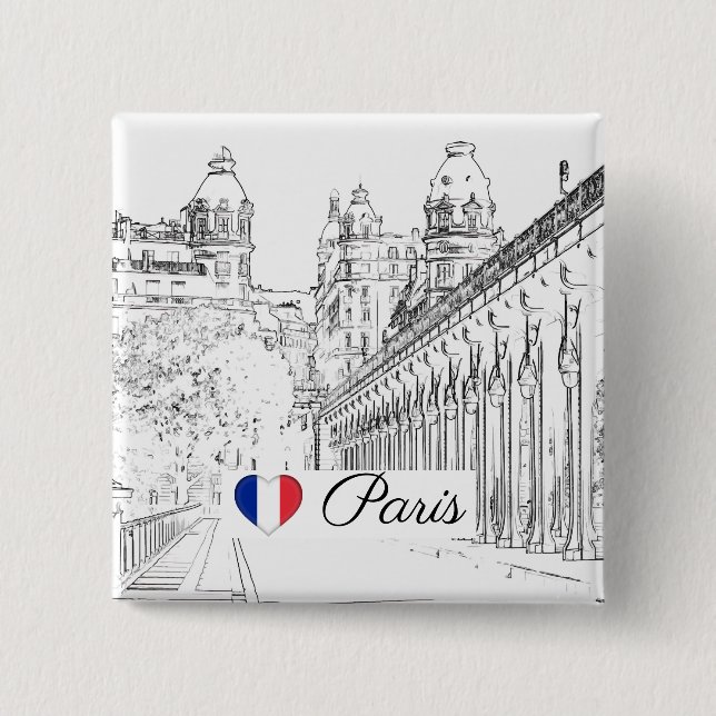 Pont de Bir-Hakeim - Paris, France 15 Cm Square Badge (Front)