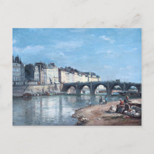 Pont de la Tournelle in Paris by Stanislas Lépine Postcard