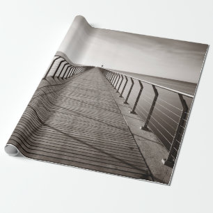 Pont Del Petroli at sunrise in Barcelona in Spaina Wrapping Paper