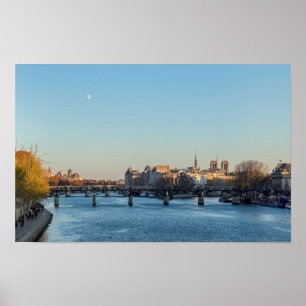 Pont des Arts and ile de la Cite - Paris, France Poster