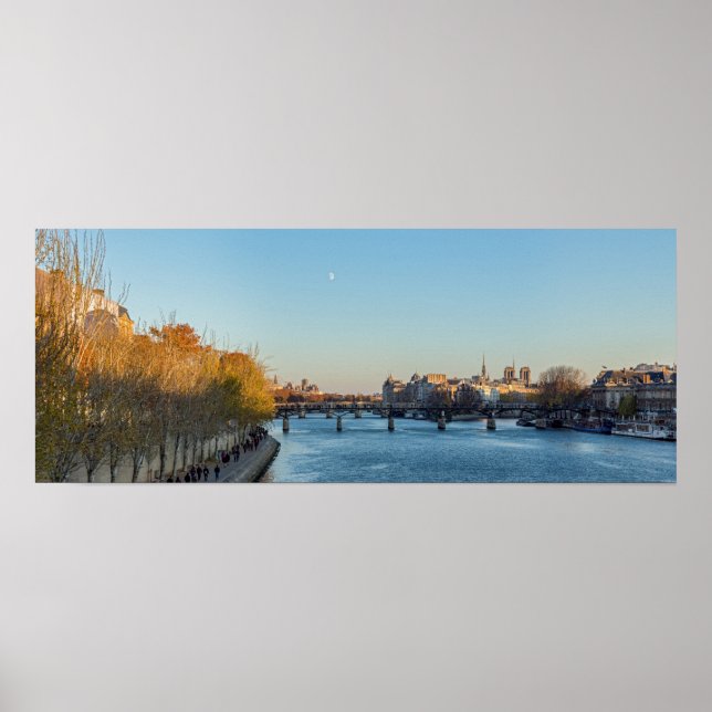 Pont des Arts and ile de la Cite - Paris, France Poster (Front)