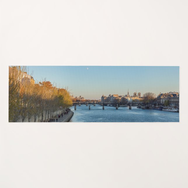 Pont des Arts and ile de la Cite - Paris, France Yoga Mat (Front (Horizontal))