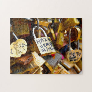 Pont des Arts Love Locks Paris. Jigsaw Puzzle