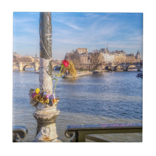 Pont des Arts on Valentine's day - Paris Tile