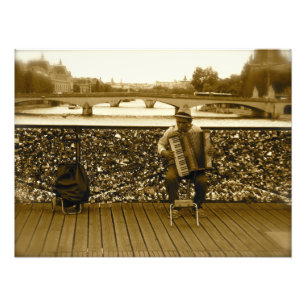 Pont des Arts: The Love Lock Bridge, Paris Photo Print