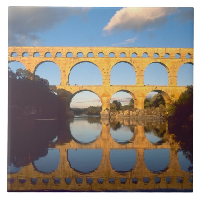 Pont du Gard, Gardon River, Gard, Languedoc, Tile (Front)