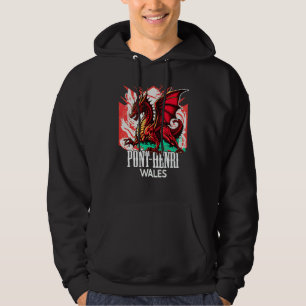 Pont henri Wales Welsh Flag Y Ddraig Goch Dragon Hoodie