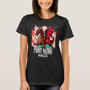 Pont henri Wales Welsh Flag Y Ddraig Goch Dragon T-Shirt