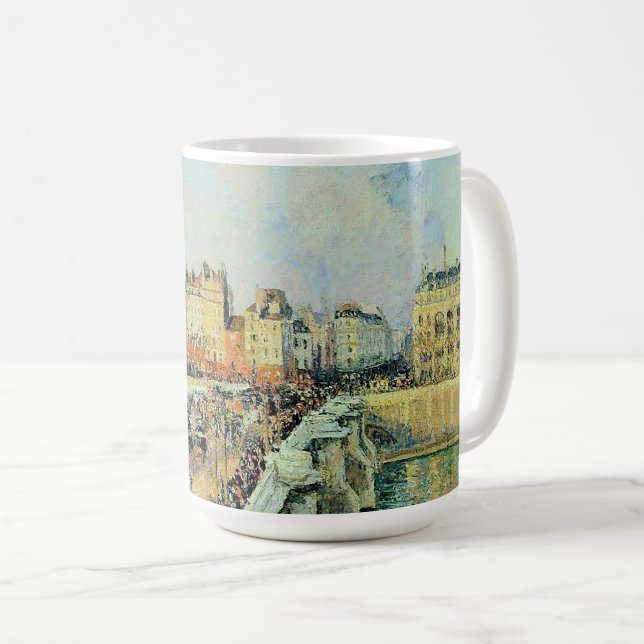 Pont Neuf, Afternoon, Sunlight Camille Pissarro    Coffee Mug (Front Right)
