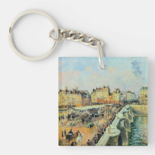 Pont Neuf, Afternoon, Sunlight Camille Pissarro Key Ring