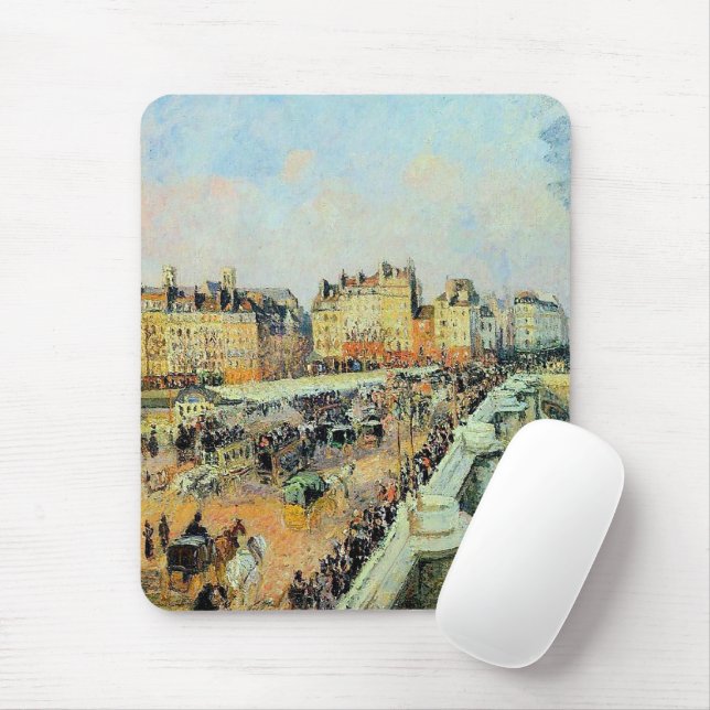 Pont Neuf, Afternoon, Sunlight Camille Pissarro   Mouse Mat (With Mouse)