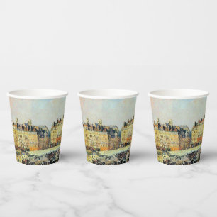 Pont Neuf, Afternoon, Sunlight Camille Pissarro Paper Cups