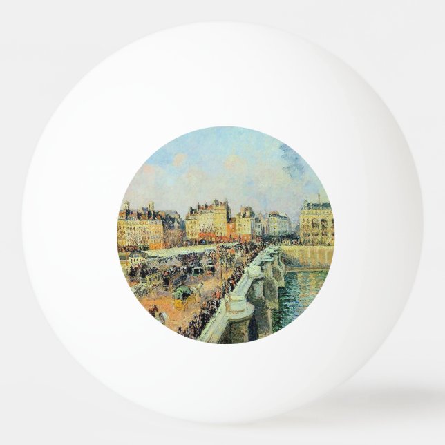 Pont Neuf, Afternoon, Sunlight Camille Pissarro   Ping Pong Ball (Front)