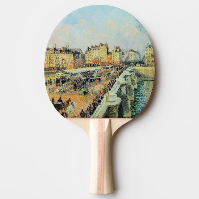 Pont Neuf, Afternoon, Sunlight Camille Pissarro    Ping Pong Paddle (Front)