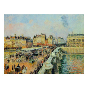 Pont Neuf, Afternoon, Sunlight Camille Pissarro    Poster