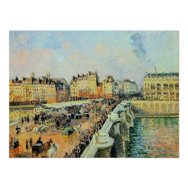Pont Neuf, Afternoon, Sunlight Camille Pissarro    Poster (Front)