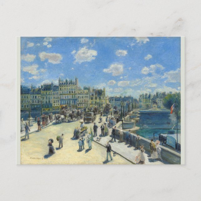Pont Neuf Paris Pierre-Auguste Renoir Postcard (Front)