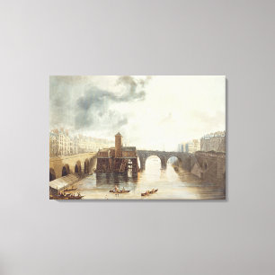 Pont Notre Dame, from 'Views on the Seine', engrav Canvas Print