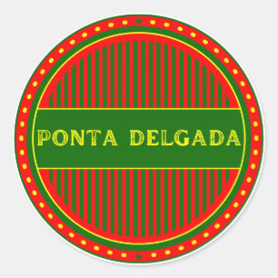 Ponta Delgada City Emblem – Portuguese Identity Classic Round Sticker