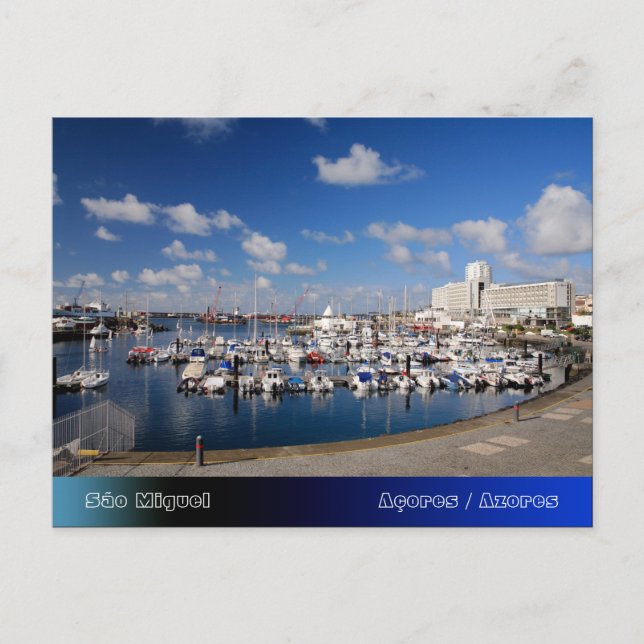 Ponta Delgada Marina Postcard (Front)