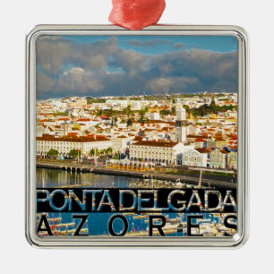 Ponta Delgada Metal Tree Decoration