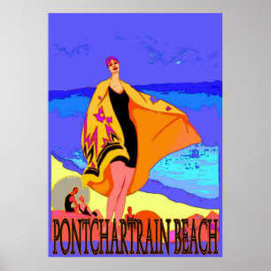Pontchartrain Beach Vintage Poster 3