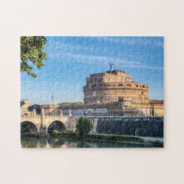 Ponte and Castle Sant'Angelo at dawn - Rome, Italy Jigsaw Puzzle (Horizontal)