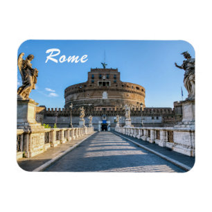 Ponte and Castle Sant'Angelo - Rome, Italy Magnet