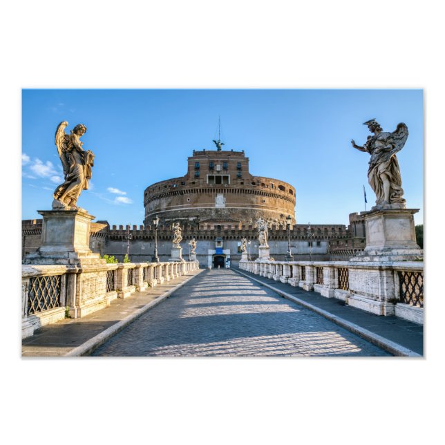 Ponte and Castle Sant'Angelo - Rome, Italy Photo Print (Front)