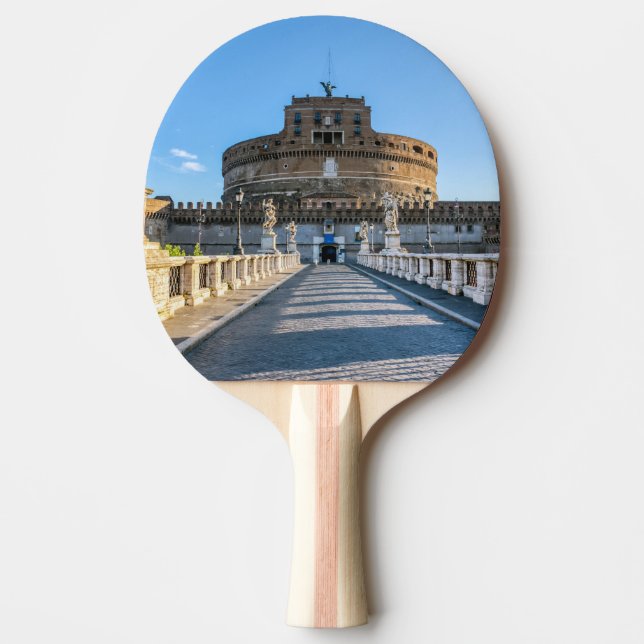 Ponte and Castle Sant'Angelo - Rome, Italy Ping Pong Paddle (Front)