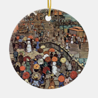 Ponte Della Paglia, Venice by Maurice Prendergast Ceramic Tree Decoration