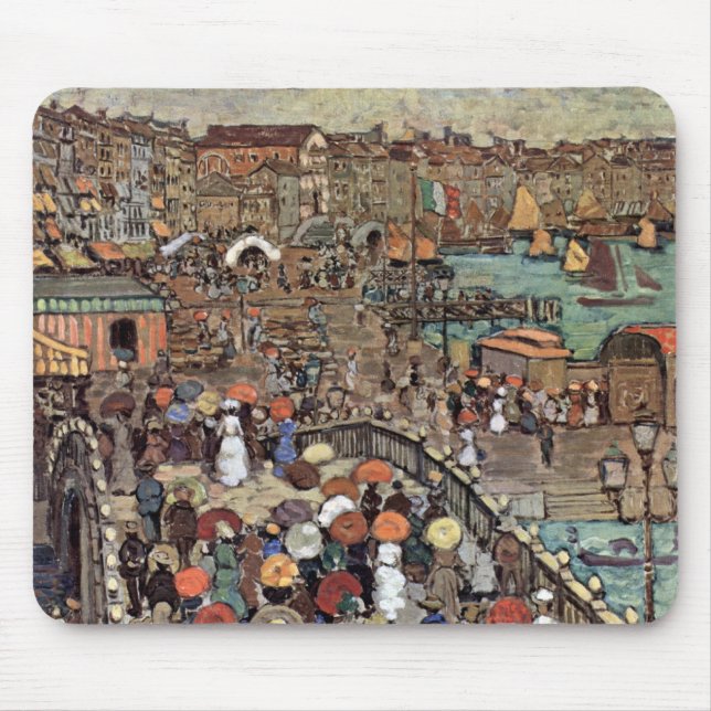 Ponte Della Paglia, Venice by Maurice Prendergast Mouse Mat (Front)
