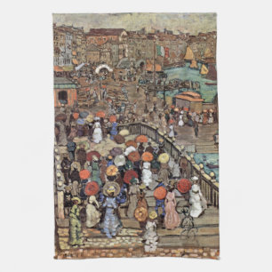 Ponte Della Paglia, Venice by Maurice Prendergast Tea Towel