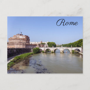 Ponte Sant'Angelo and Castel Sant'Angelo - Rome Postcard