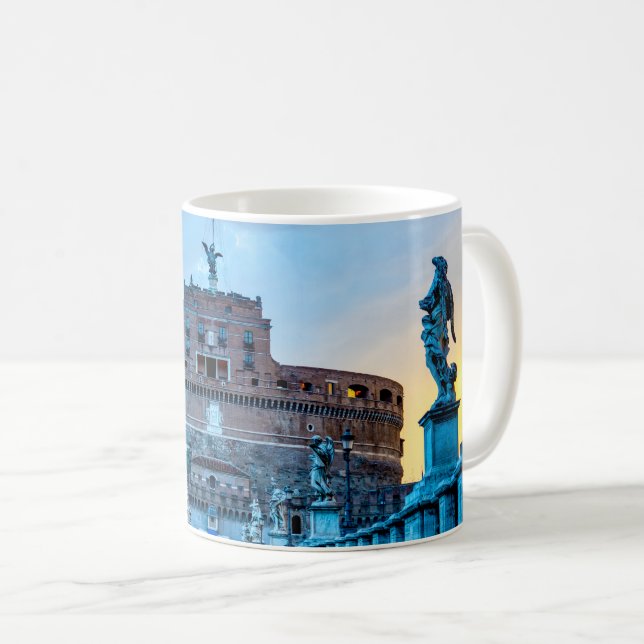 Ponte Sant'Angelo at dawn - Rome Italy Coffee Mug (Front Right)