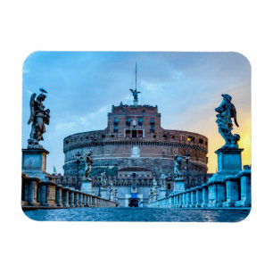 Ponte Sant'Angelo at dawn - Rome Italy Magnet