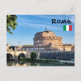 Ponte Sant'Angelo at dawn - Rome, Italy Postcard