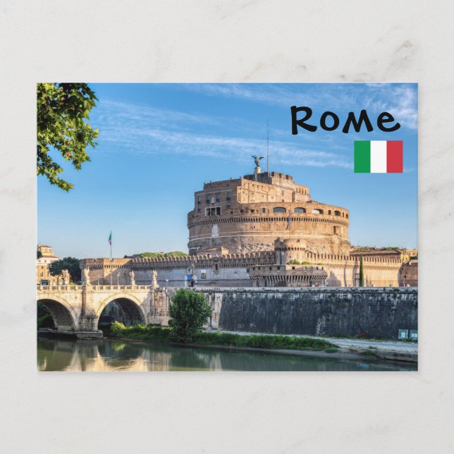 Ponte Sant'Angelo at dawn - Rome, Italy Postcard (Front)