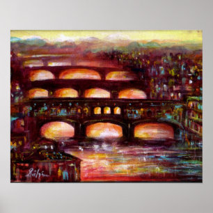 Ponte Vecchio and Other Bridges of Florence Poster