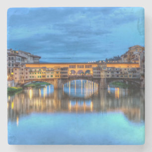 Ponte vecchio bridge in Florence, Italy Stone Coaster