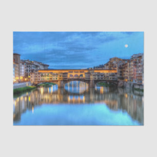 Ponte vecchio bridge in Florence, Italy Tissue Paper