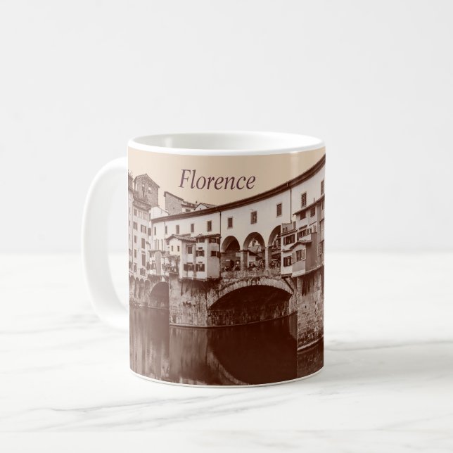 Ponte Vecchio Brown Coffee Mug (Front Left)