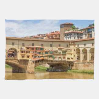 Ponte vecchio by day, Florence or Firenze, Italia Tea Towel