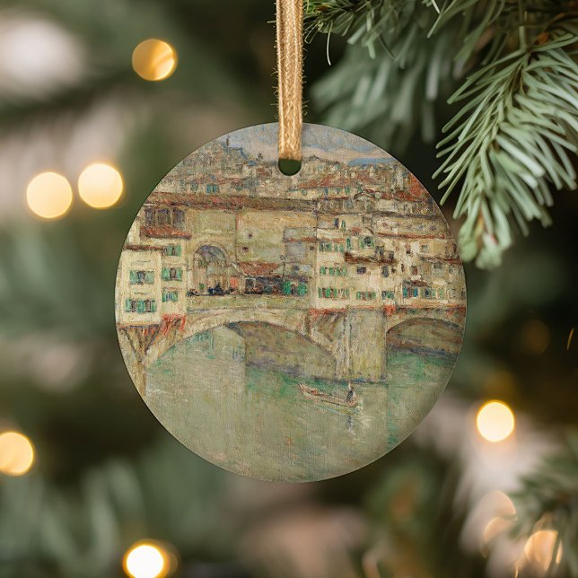 Ponte Vecchio | Childe Hassam Ceramic Tree Decoration (Creator Uploaded)