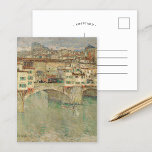 Ponte Vecchio | Childe Hassam Postcard<br><div class="desc">Ponte Vecchio (1897) | Original artwork by American Impressionist painter Childe Hassam (1859-1935). 

Use the design tools to add custom text or personalise the image.</div>