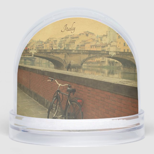 Ponte Vecchio Florence Italy | Vintage Travel  Snowglobe (Front)