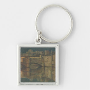 Ponte Vecchio, Florence (oil on canvas) Key Ring